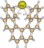 Cation-π interaction of Ag +  with [6]helicene